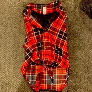 Plaid tye front tank